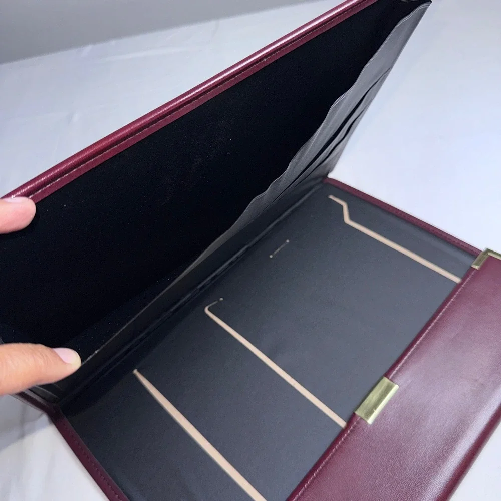 Hazel America's Case Maker Burgundy Vintage Portfolio Folder Latch Closure USA
